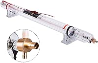 Cloudray 90W Laser Tube,CO2 Laser Tube 90W,100W CO2 Laser Tube,1250mm Dia.80mm Cable Preconnected with Coating,90 Watt C02 Laser Tube With Metal Head (CR90 90-100W)