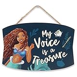 Disney The Little Mermaid Ariel My Voice is a Treasure Hanging Wood Wall Decor - Inspirational Ariel Sign for Home