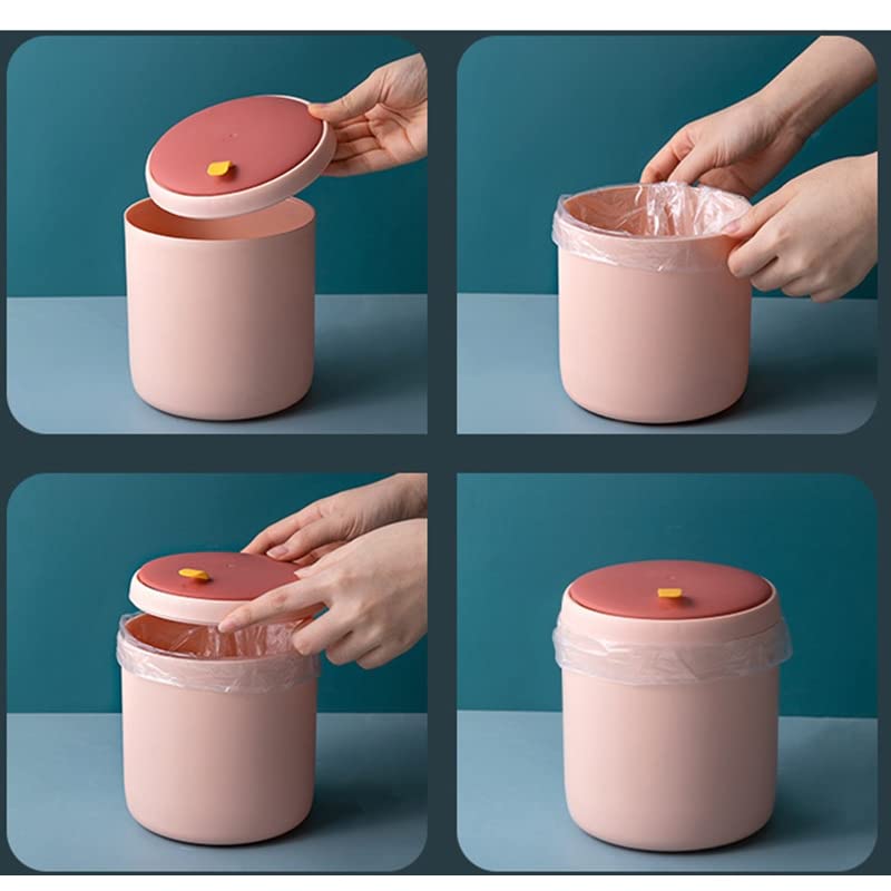 Miniatura 3 de HASMI Cubo de basura mini papelera de escritorio, cesta de basura de escritorio, mesa para el hogar, papelera de plástico, suministros de oficina,