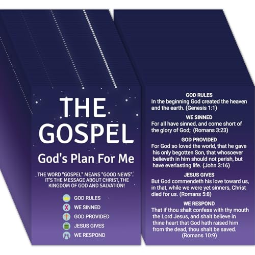 Fankya 240pcs Gospel Tracts Romans Road Salvation Religious Christian Tract
