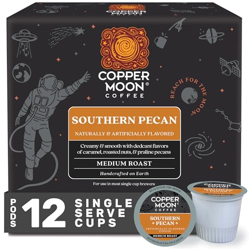 Image of Copper Moon Single Serve Coffee Pods for Keurig K-Cup Brewers, Medium Roast, Southern Pecan Blend, 12 Count