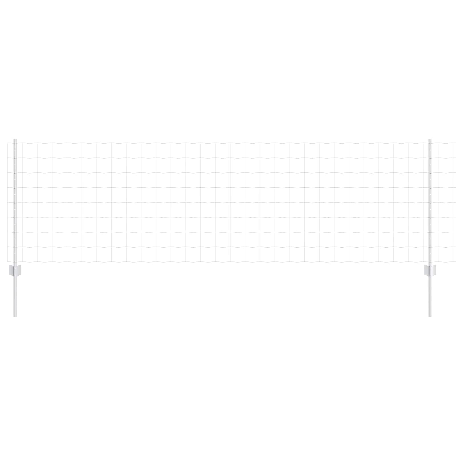Steel Garden Fence Panel with Posts Silver 0.8 x 25 m Outdoor Privacy Screen Boundary Kit for Patio Terrace Yard Roll