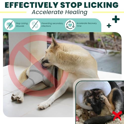 Image of Dog Rear Leg Sleeve to Stop Licking, Hind Leg Protector for TPLO Recovery, ACL Surgery, Wounds or Skin Issues, Soft Breathable Cover for Large Medium Small Dogs