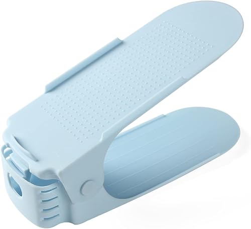 Organizador de ranuras para zapatos, organizador ajustable para zapatos, ahorrador de espacio para zapatos, soporte para zapatos de doble plataforma