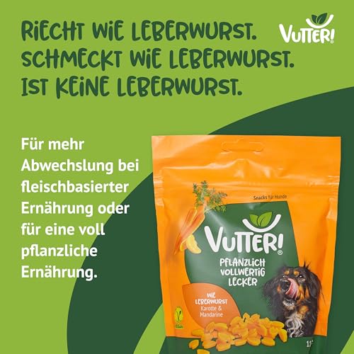 VUTTER ! Snack Wie Leberwurst, 10x110 g: Hundeleckerli Vegan. Pflanzliche Leckerlis. Belohnung für Hunde. Leckerli ohne tierische Proteine. Glutenfrei auf Reismehlbasis. Ohne Zucker & Farbstoffe