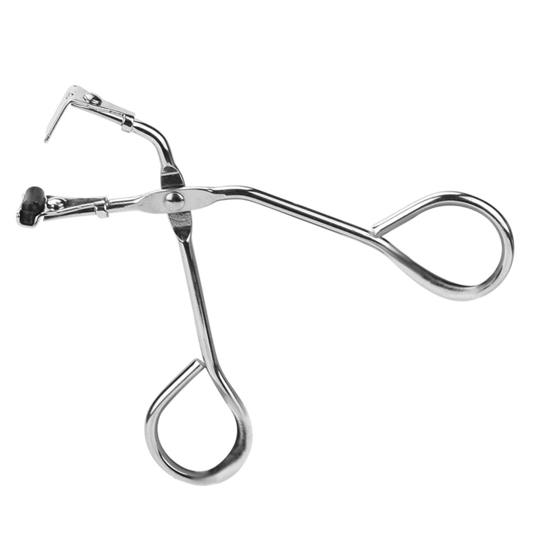 POPETPOP Piegaciglia in Acciaio Inox Robusto Design Curvo, Dispositivo Pratico per Arricciare Ciglia di Tutte le Forme, Strumento Cosmetico Portatile per Trucco Occhi da Donna