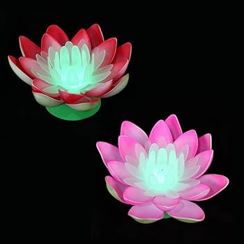 Amazon｜ledmomo 蓮の花ライト 14cm 造花ライト LEDライト お盆