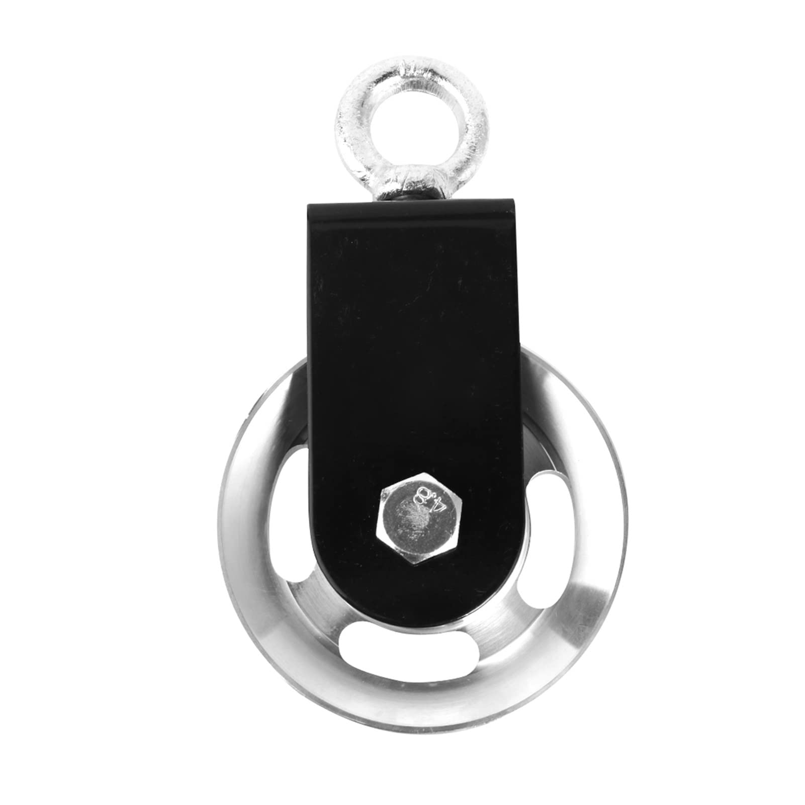 Bloque de polea doble, rueda de polea polea de tendedero Bloque de polea Acero inoxidable Carga silenciosa Polea de elevación Rodamiento de entrenamiento de fuerza Fitness pesado Equipo de entrenamien