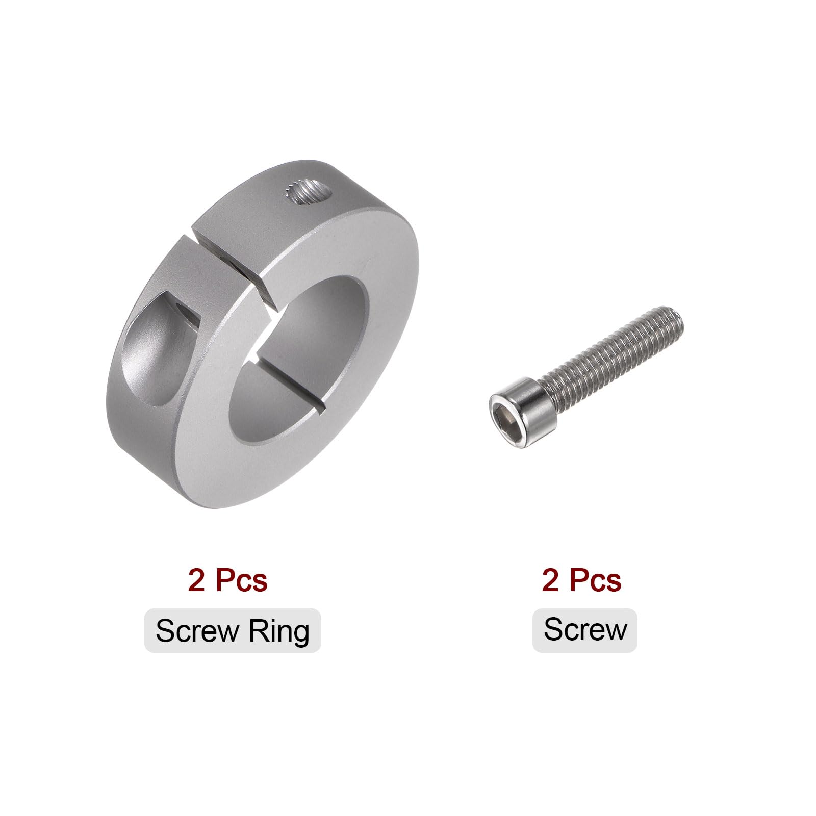 4pz Albero Collare 3/8" Alesaggio 304 Inox Acciaio Set Vite - Foto 2