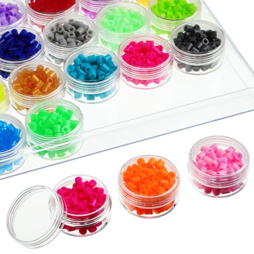 Image of Blulu Bead Container Lidded Small Box | Clear Plastic Jars for Diamond Painting Beads Jewelry Seeds Crafts, Organizer Case with Screw Top Lids