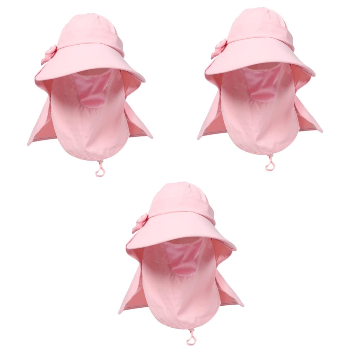 Sombrero para el Sol Aire Gorros para Mujer Sombrero Ancho de Senderismo Tapa Lumin Light Pescador de máscara diseñado con máscara Nylon Rosa