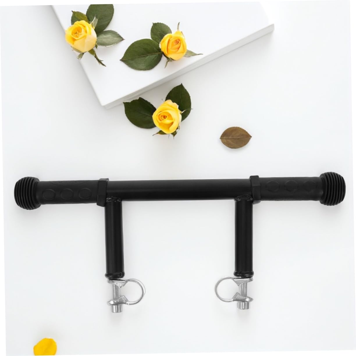 Estensore Maniglia Passeggino in Acciaio Inox Nero | Compatibile Carrozzina e Stroller, Uso Quotidiano e Uscite in Famiglia, Design Moderno