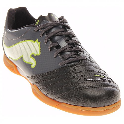 PUMA PUMA Men's Powercat 3.12 IT Indoor Trainer, Black/Dark Shadow/White/Lime Punch, 7 D US