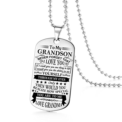 Stashix to My Grandson Never Forget That I Love Dog Tag Grandmother Grandma Cadeau d'anniversaire et diplôme Militaire de l'armée de l'air Bleu Marine Cover
