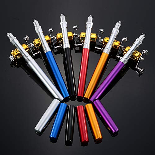 KKmoon Conjunto de Combo de Carretel de Vara de Pesca Mini Caneta de Bolso Portátil Telescópica Vara