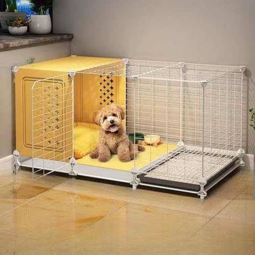 olkljdg小型犬用ケージ 室内ペット専用 トイレ分離一体型 ワンルーム + リビング + トイレ ヴィラタイプ(サイズ 70*45*53) (G)