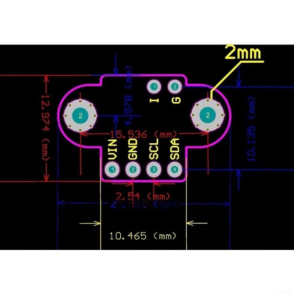 AS7262 AS7263 AS7341 AS7343 Spektralsensormodul, sichtbar und Infrarot 6-16 K für Farbabstimmung, Materialanalyse, kompaktes Design, energieeffizient, PCB schwarz (AS7343)