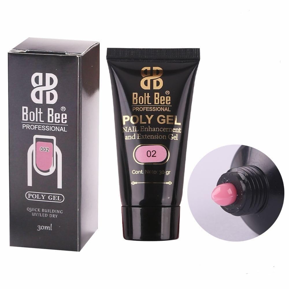 Polygel for Nails Extensions - UV/LED Poly Gel Varnish Hybrid Acrylic Gel for Finger Nail Art and Manicure (Pink, 30Ml)-image-30