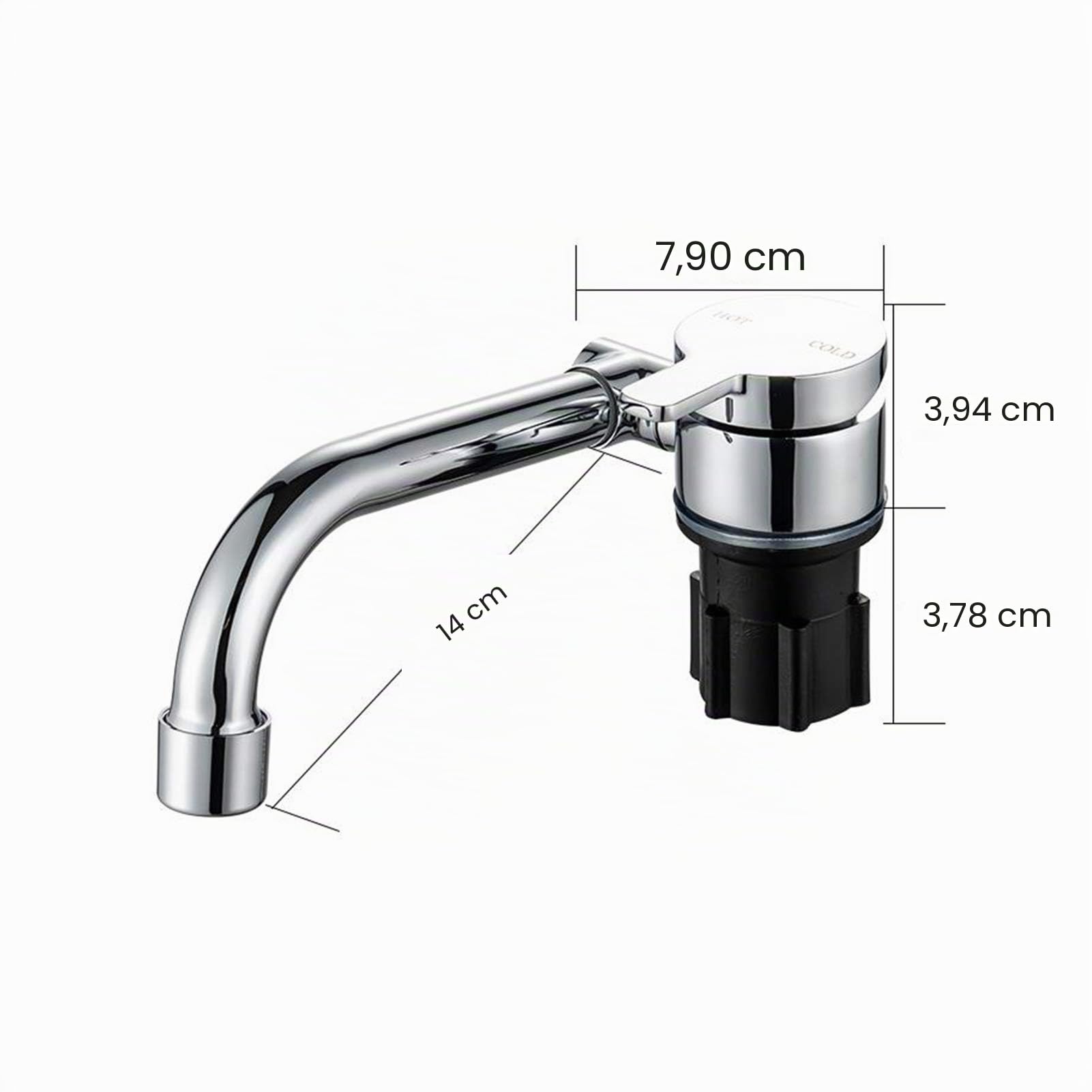 Grifo plegable para autocaravanas – giratorio 360° – Acero inoxidable – Pulido – Plata Metálica – Grifo de cocina con manguera de entrada de agua fría y caliente – Caravanas, casas flotantes,