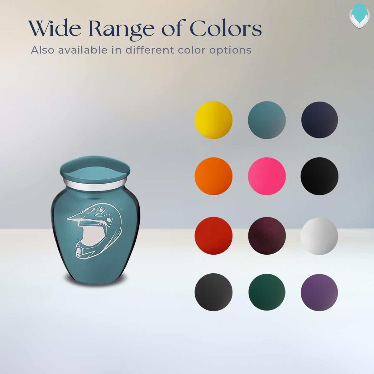 Geturns Embrace Keepsake Dirtbike Cremation Urns for Human Ashes I Teal Funeral Urn for Men and Women I 3.5 lbs