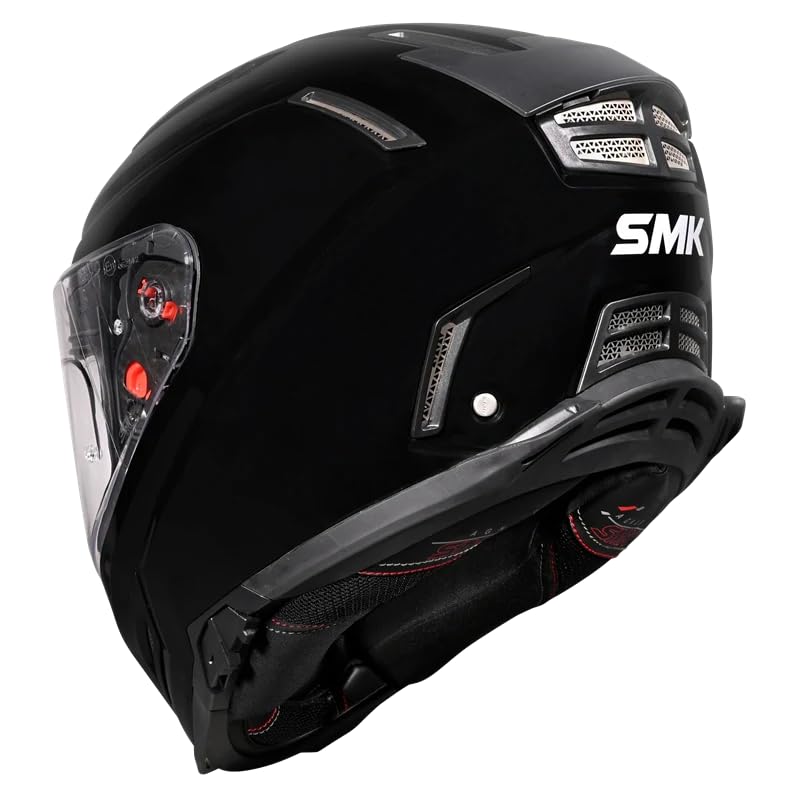 Image of SMK Agnar Full Face Helmet, Dual Visor, Clear Pinlock 70 Ready, ISI , Dot & Ece 22.06 Certified