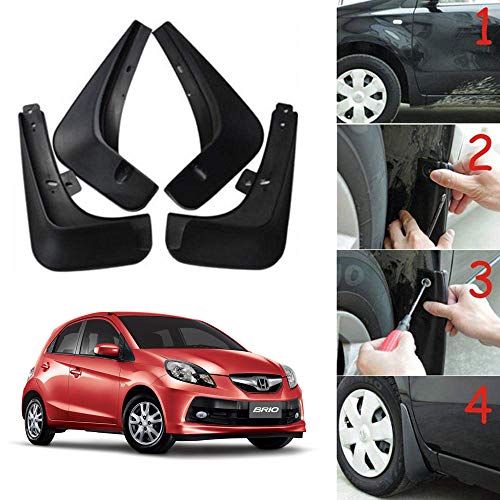 Image of Oshotto (O.E.M Fitting Cup Type) Mud Flap /Splash Guard Compatible with Honda Honda Brio (Set of 4)