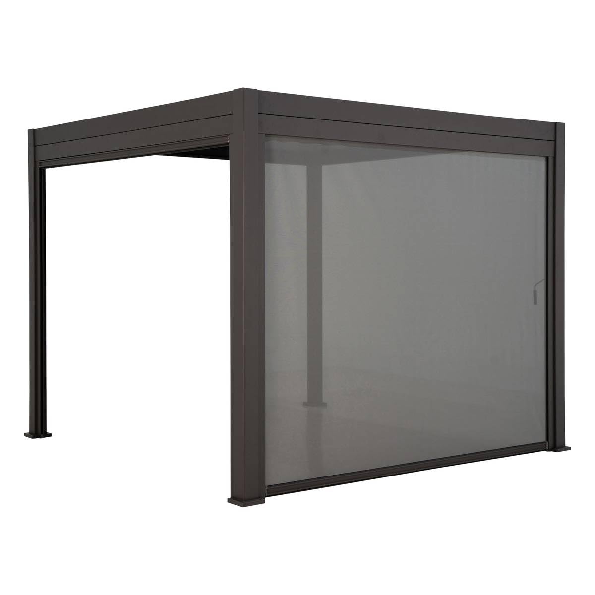 Hespéride - Store pour pergola bioclimatique Evora Grand modèle Ardoise en Aluminium