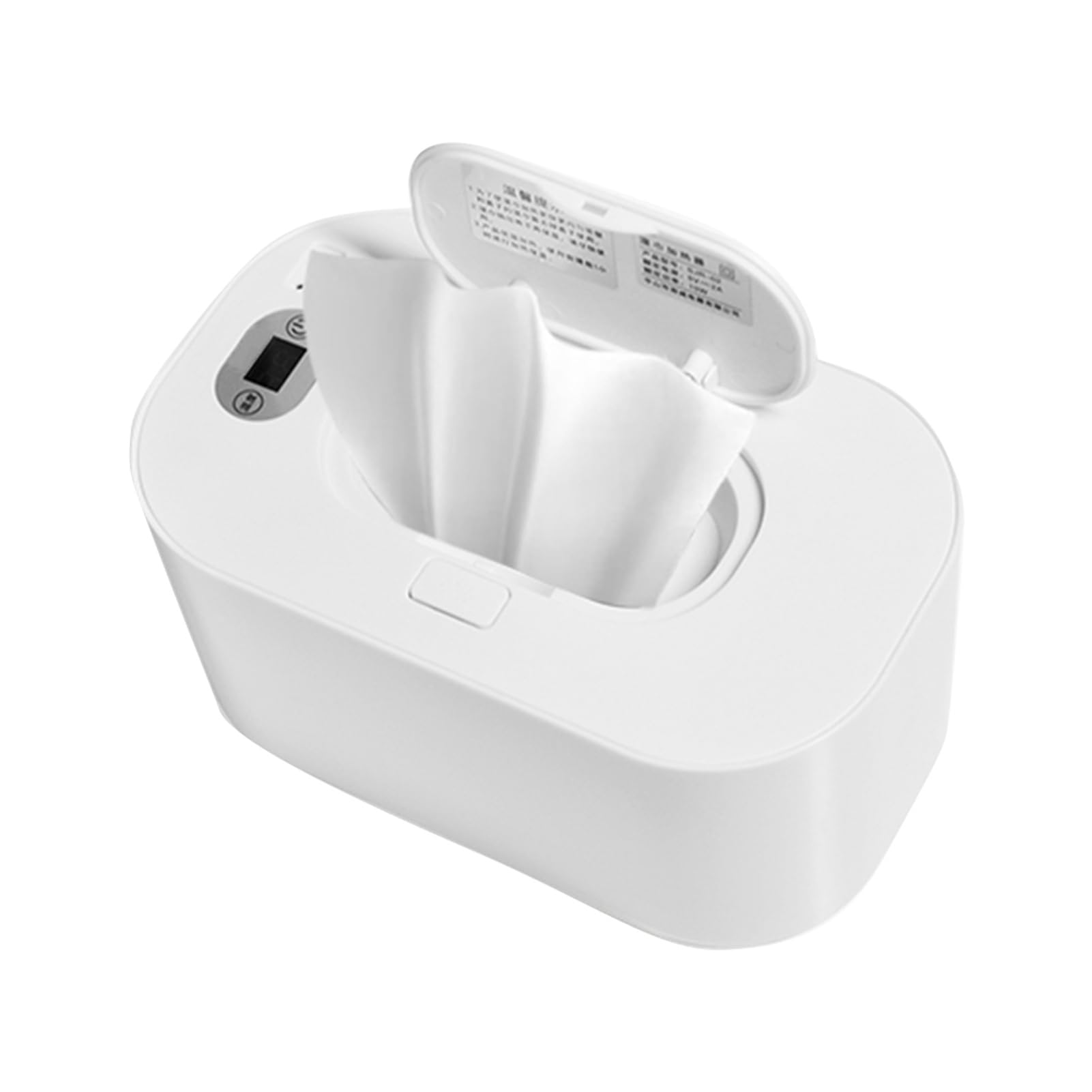 Scalda Salviette per Neonati con Display Digitale, Dispenser di Salviette per Neonati di Grande capacità, Alimentazione USB, Riscaldamento a Temperatura Regolabile