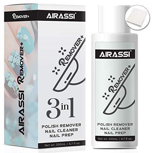 Airassi Nail Polish Remover, Nail Cleaner, Nail Prep, 3 in 1 Liquid