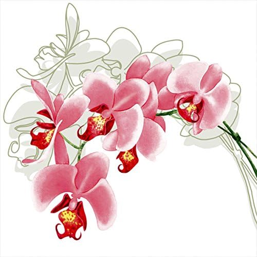 Orchid Stem | Pack of 20 Lunch Napkins, 20 Count