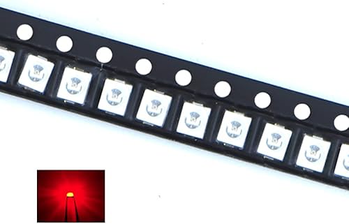 Miniatura 9 de 100 unids 3528 (1210) UV púrpura SMD LED diodo luces chips (ultravioleta 395nm 0.138 in x 0.110 in DC 3V 20mA) iluminación bombillas lámparas