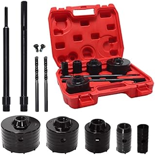 DEHUIWI Hole Saw Kit, 9PCS Concrete Hole Saw SDS Plus Max Bit Shank for Cement Brick Wall, Concrete Hole Kit 30 40 65 80 100 mm,Hole Saw Set for Brick, Concrete, Cement Stone