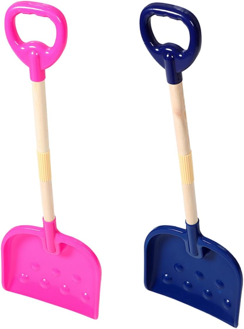 BESPORTBLE 2pcs Boy Girl Portable Sand and Snow Shovels Plastic Garden Tools for Toddlers Lightweight Beach and Snow Play Equipment Fun for Outdoor Activities