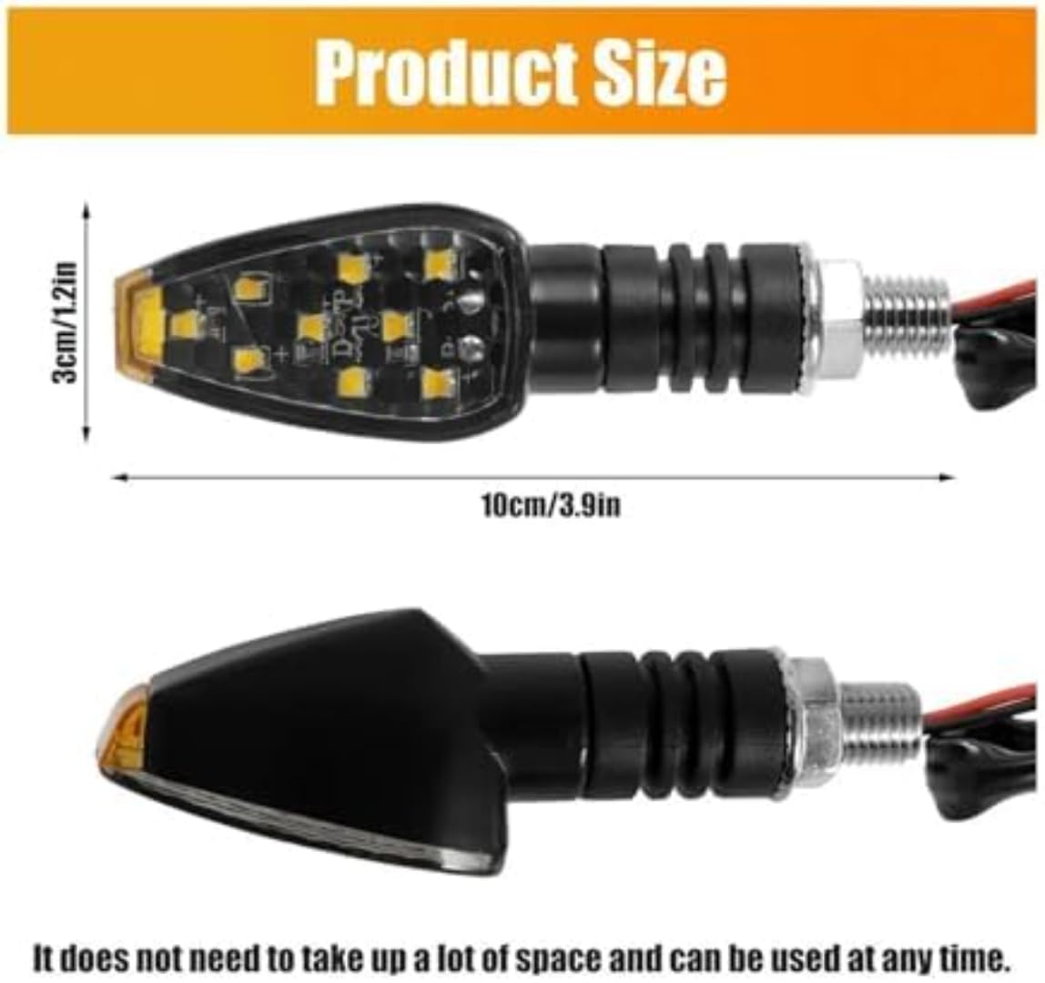 Mini uniwersalne wskaźniki Kierunkowskazy motocyklowe 4 szt. Uniwersalne akcesoria motocyklowe Kierunkowskazy LED 9 kierunkowskazów LED migacze migacze
