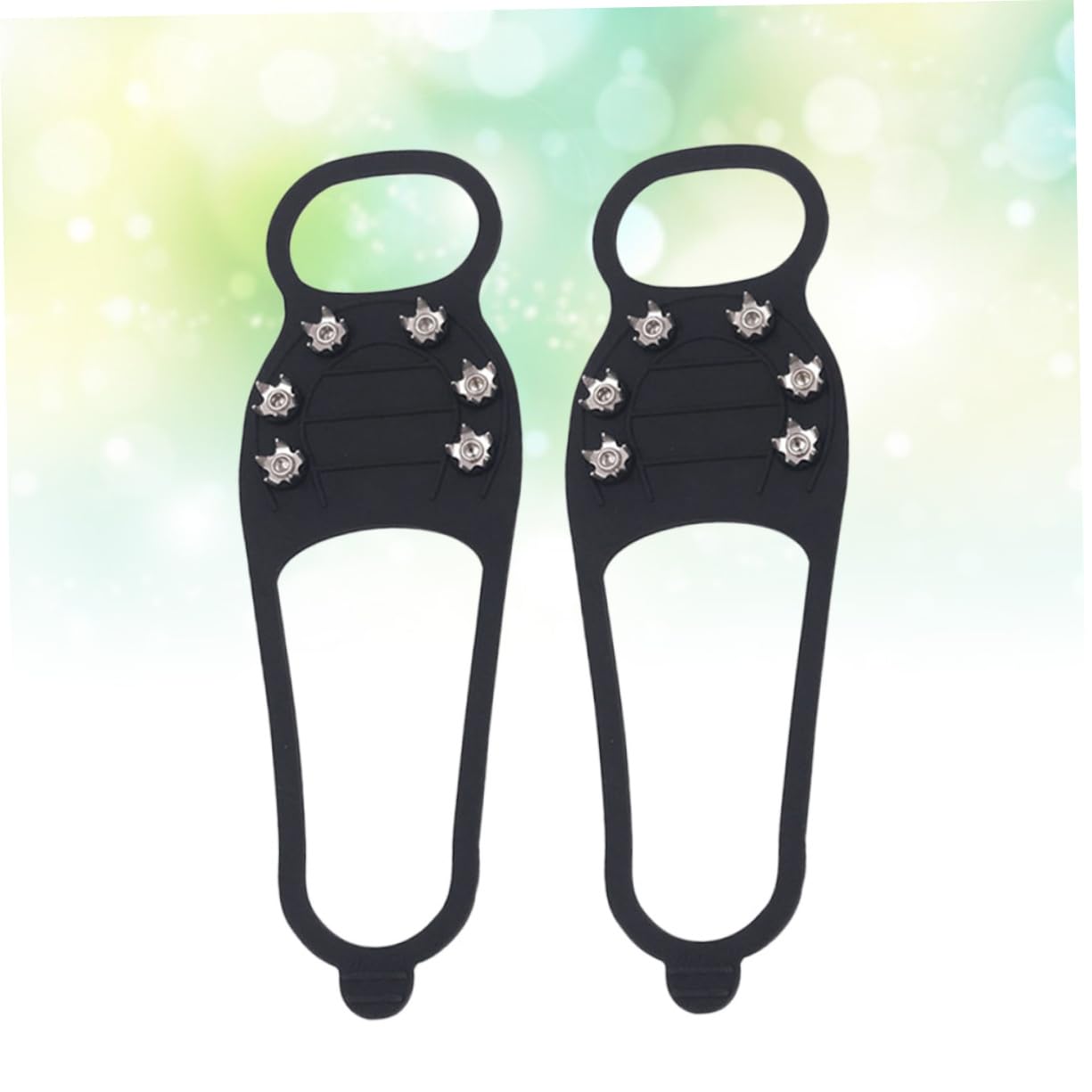 Yardwe 2pairs Outdoor Ice Cleats Crampons for Hiking Anti-Slip Spikes for Climbing Snow Portable Lightweight Design for Traction ICY Terrain All