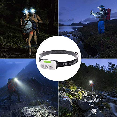Hoxida 500 Lumens Usb Rechargeable Headlamp, Lightweight Super Bright Led Running Headlamp For Runner, Rainstorm Waterproof, Led Headlight Flashlight With Sensor, Headband Light For Running, Camping #TOP5