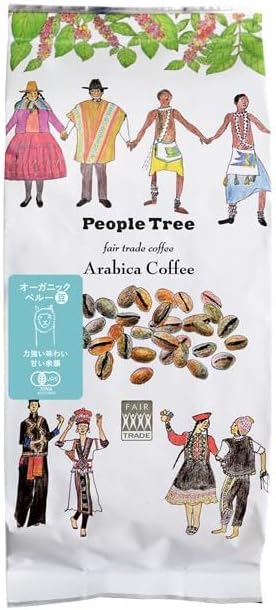 PeopleTree Organic Coffee Beans, Regular, 5.6 oz 160 g, Peruvian Fair Trade Organic Coffee Beans, Arabica Seeds, Organic JAS Infused