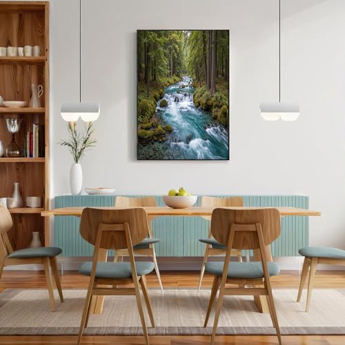 Clear stream paysage forestier impression sur toile luxe
