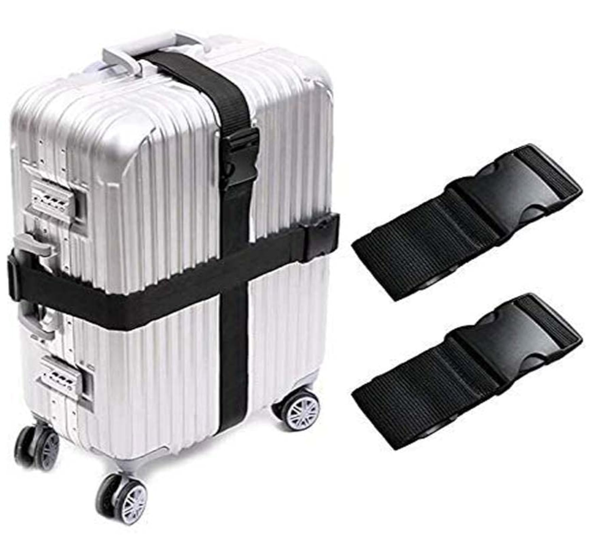 Pack of 4 Heavy Duty Adjustable Luggage Straps