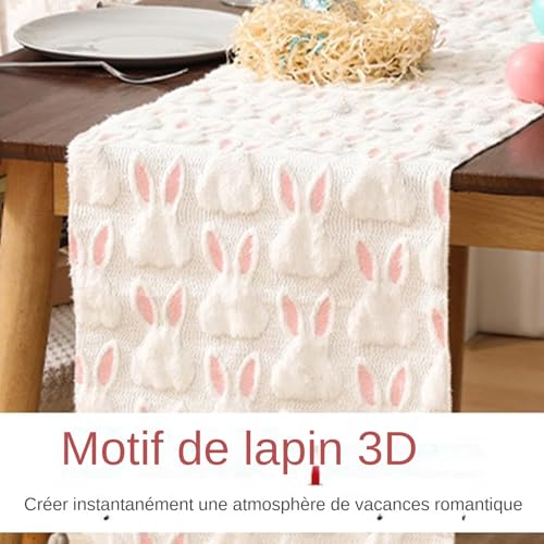 Set De Table en Peluche Lapin de Pâques, Le Cadeau Idéal de Saint-Valentin - 8