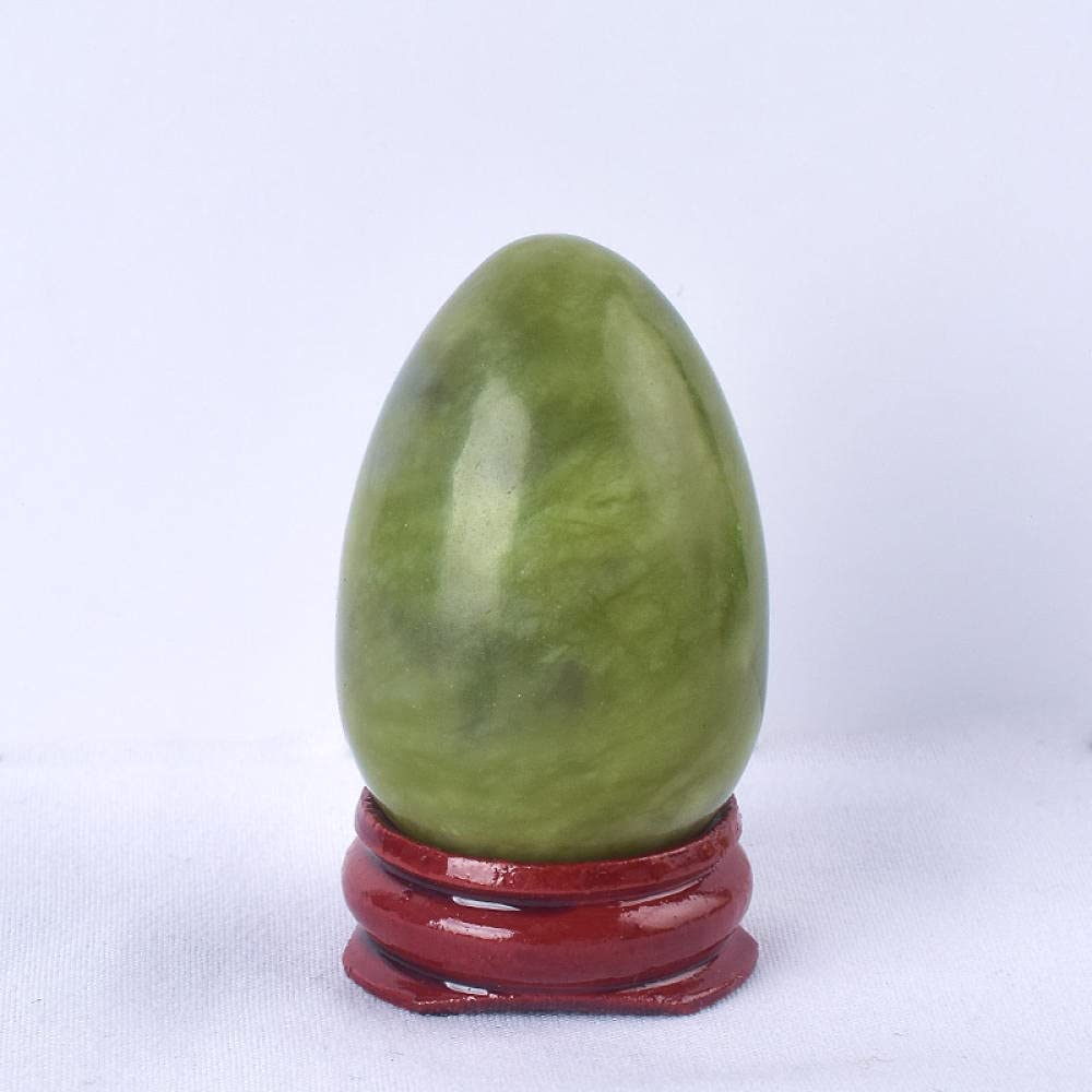 Donne Massaggio Corpo No Hole Giada Verde Naturale Yoni Eggs Kegel Ginnico Muscolo pelvico Guarigione vaginale Cura della salute Ben Wa Balls-40x25mm