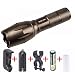Produktbild LED Taschenlampe Ulanda-EU Super Helle 2000 Lumen CREE LED, 5 Licht Modi, Wasserfest Wiederaufladbare Taschenlampe, Wiederaufladbar 18650 Batterie, Ladegerät, Wechselstrom-Ladegerät, Adapter (Golden)
