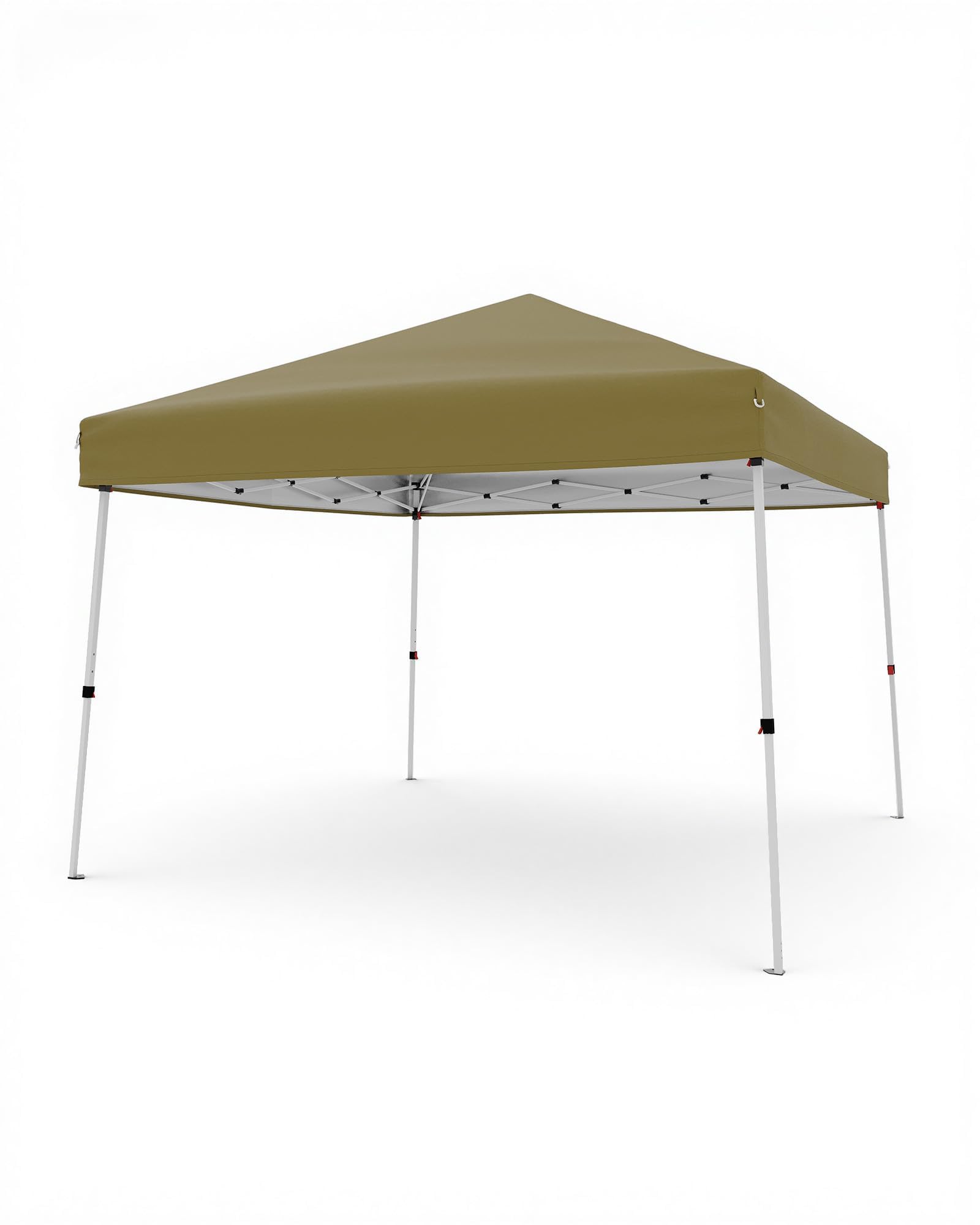 Barnum Toit Incliné 2.4x2.4m Pliable – Tonnelle Pyramidale Oxford 210D + Acier, 4 Sacs De Sable, Hauteur 2,45m (Avant-Toit 1,95m), Jardin Camping Marché
