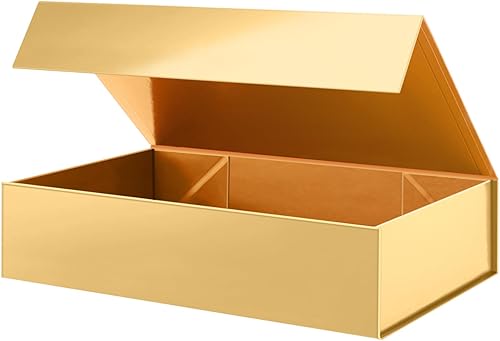 Miniatura 118 de PACKHOME Caja de regalo de 11.5 x 8 x 2.5 pulgadas, caja resistente para camisas con tapa magnética para múltiples ocasiones (blanco brillante) 11 x