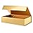 PACKHOME Extra Large Christmas Gift Box 17.5x11.3x4.3 Inches, Sturdy Shirt Box with Magnetic Lid for Clothes and Large Xmas Gifts (Glossy Gold)