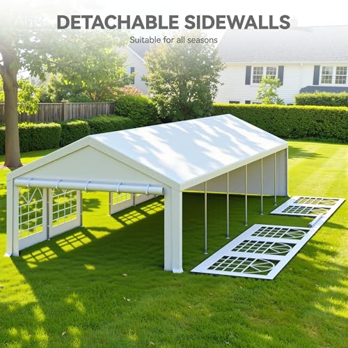 YITAHOME 20x40FT Party Tent Heavy Duty Wedding Tent Event Shelters Outdoor Canopy Upgraded Galvanized Steel Carport with Removable Sidewall Windows for Commercial and Parties by YITAHOME - Image 5