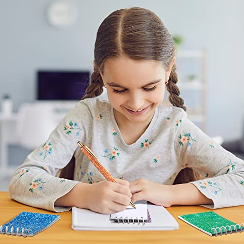 Image of Glenmal 8 Pcs Mini Notepads for Kids Party Favors Mini Tie Dye Note Pads Glitter Colorful Little Pocket Notepads for Girls Gift Classroom Rewards 20 Pages Each (Solid Color)