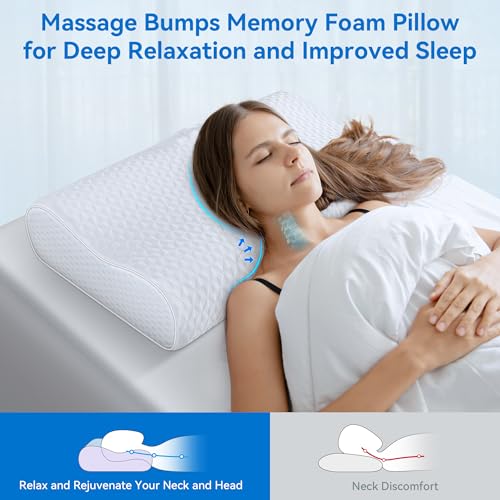 Cervical Pillow for Neck Pain Relief- Queen Size Cooling Pillow for Sleeping, Memory Foam Pillows for Neck Shoulder, Ergonomic Adjustable Contour Bed Pillow for Side, Back & Stomach Sleepers