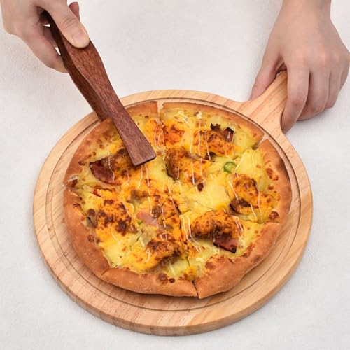 Yhuasia Drewniane szczypce do żywności, brązowe, 26,5 cm x 6,5 cm, 1 para