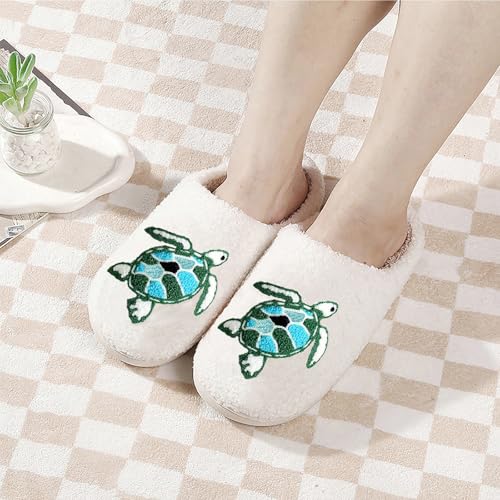 Image of Women's Men's Cute Frog Slippers Fuzzy Memory Foam Kawaii Cartoon Animal Slippers Winter Warm Fluffy Shoes